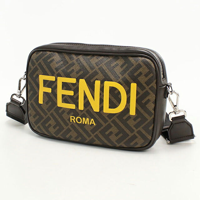フェンディ 斜め掛け ショルダーバッグ メンズ ブランド FENDI FENDI ローマ カメラケース 7M0286 ブラウン USDFE118738011