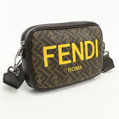 フェンディ 斜め掛け ショルダーバッグ メンズ ブランド FENDI FENDI ローマ カメラケース 7M0286 ブラウン USDFE118738011