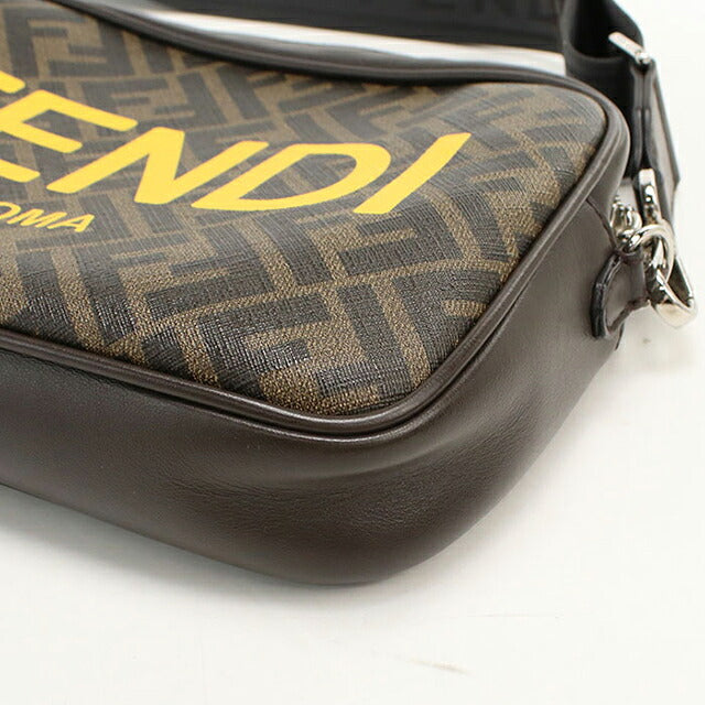 フェンディ 斜め掛け ショルダーバッグ メンズ ブランド FENDI FENDI ローマ カメラケース 7M0286 ブラウン USDFE118738011