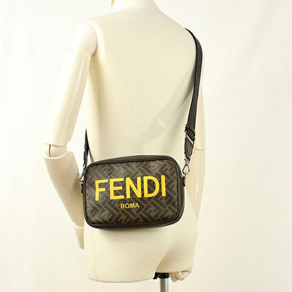 フェンディ 斜め掛け ショルダーバッグ メンズ ブランド FENDI FENDI ローマ カメラケース 7M0286 ブラウン USDFE118738011