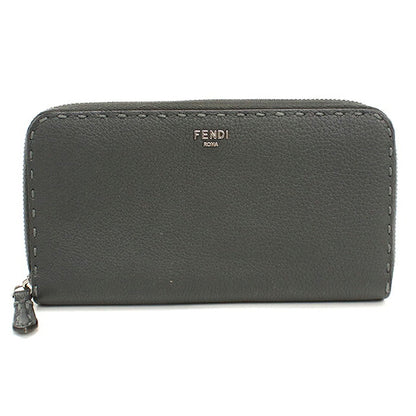 フェンディ 長財布ラウンドファスナー メンズ ブランド FENDI セレリア  7M0210 グレー USDFE119175011
