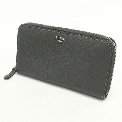 フェンディ 長財布ラウンドファスナー メンズ ブランド FENDI セレリア  7M0210 グレー USDFE119175011