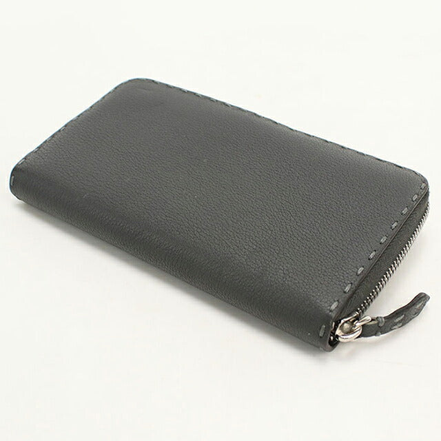 フェンディ 長財布ラウンドファスナー メンズ ブランド FENDI セレリア  7M0210 グレー USDFE119175011