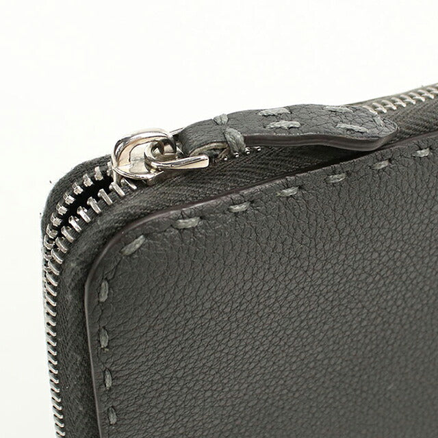 フェンディ 長財布ラウンドファスナー メンズ ブランド FENDI セレリア  7M0210 グレー USDFE119175011