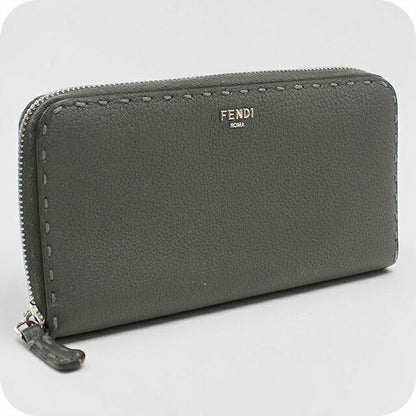 フェンディ 長財布ラウンドファスナー メンズ ブランド FENDI セレリア  7M0210 グレー USDFE119175011