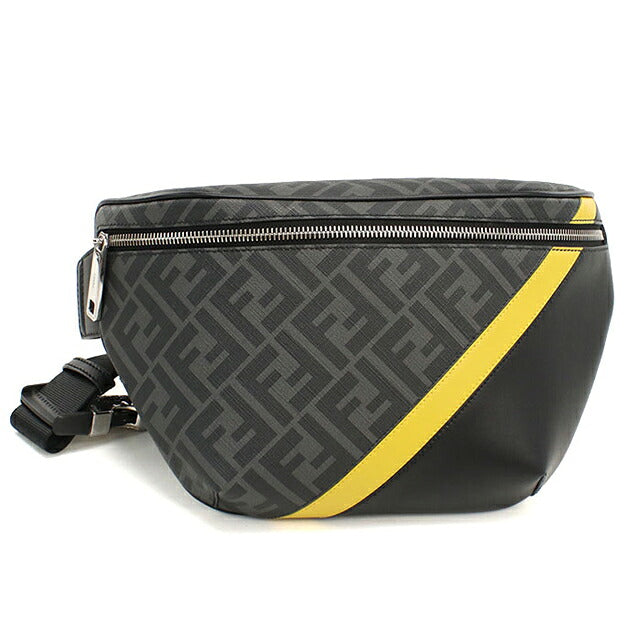 フェンディ ボディバッグ メンズ ブランド FENDI ダイアゴナル ベルトバッグ 7VA562 ALKA ブラック USDFE119364011