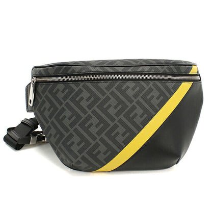フェンディ ボディバッグ メンズ ブランド FENDI ダイアゴナル ベルトバッグ 7VA562 ALKA ブラック USDFE119364011