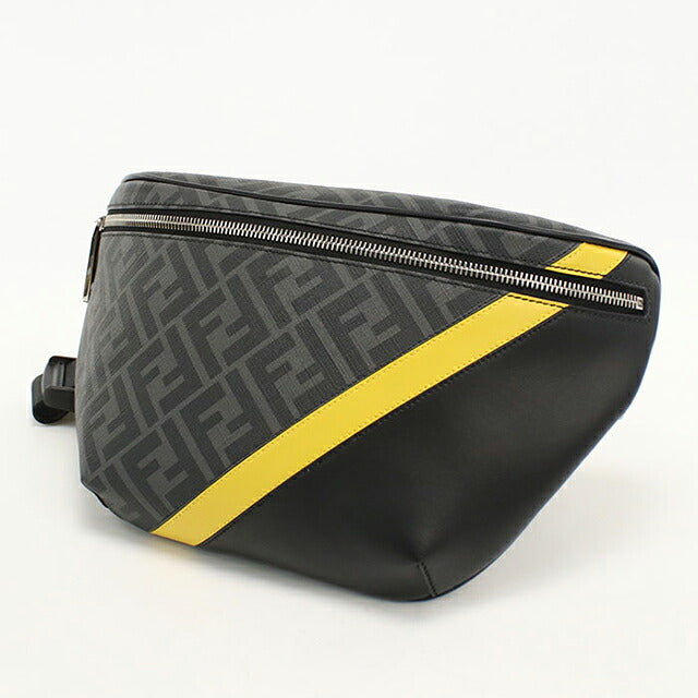 フェンディ ボディバッグ メンズ ブランド FENDI ダイアゴナル ベルトバッグ 7VA562 ALKA ブラック USDFE119364011