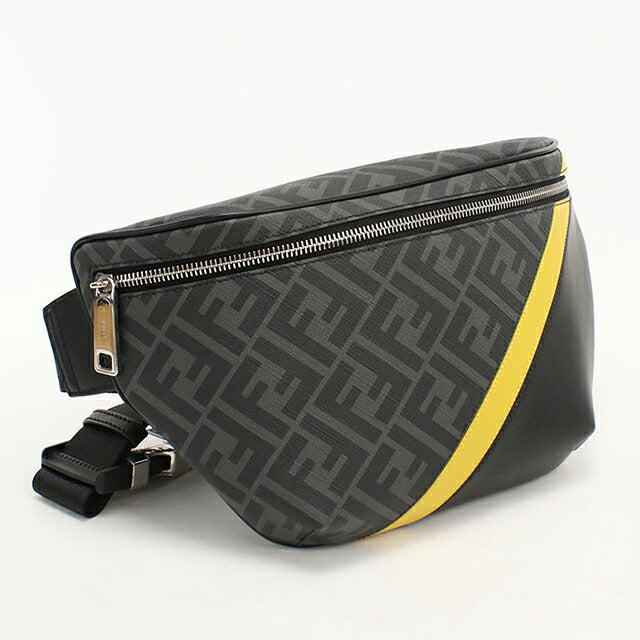 フェンディ ボディバッグ メンズ ブランド FENDI ダイアゴナル ベルトバッグ 7VA562 ALKA ブラック USDFE119364011