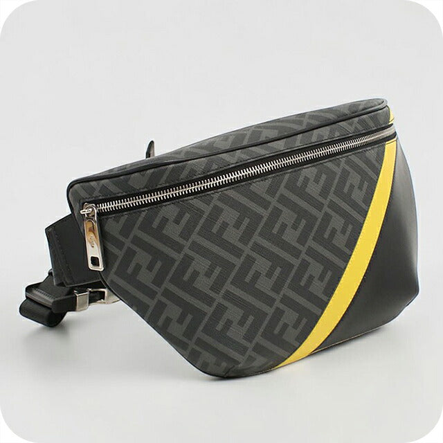 フェンディ ボディバッグ メンズ ブランド FENDI ダイアゴナル ベルトバッグ 7VA562 ALKA ブラック USDFE119364011