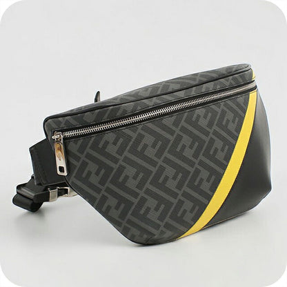 フェンディ ボディバッグ メンズ ブランド FENDI ダイアゴナル ベルトバッグ 7VA562 ALKA ブラック USDFE119364011
