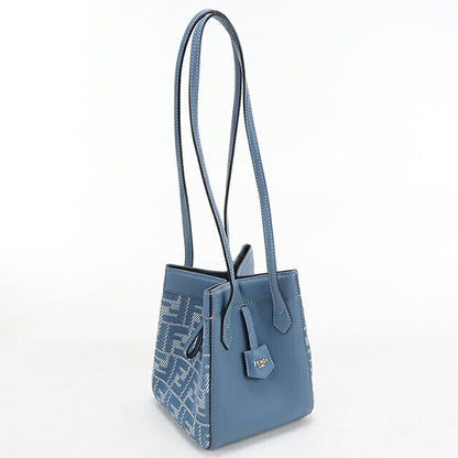 中古 フェンディ ショルダーバッグ レディース ブランド FENDI ズッカ オリガミ ミニ 8BS083 AUQ7 F1SKL ブルー USDFE119408011