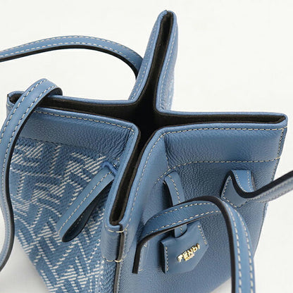 中古 フェンディ ショルダーバッグ レディース ブランド FENDI ズッカ オリガミ ミニ 8BS083 AUQ7 F1SKL ブルー USDFE119408011