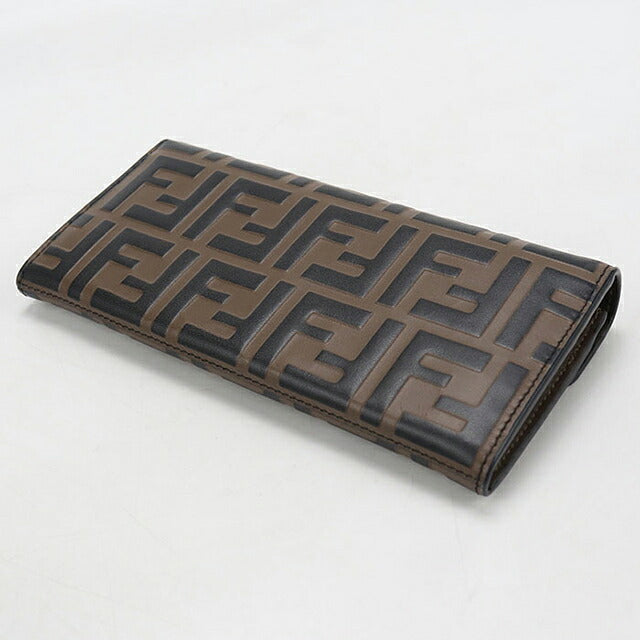 中古 フェンディ 長財布二折 レディース ブランド FENDI エフ イズ フェンディ コンチネンタルウォレット レザー 8M0251 AAFM ブラウン USDFE119425011