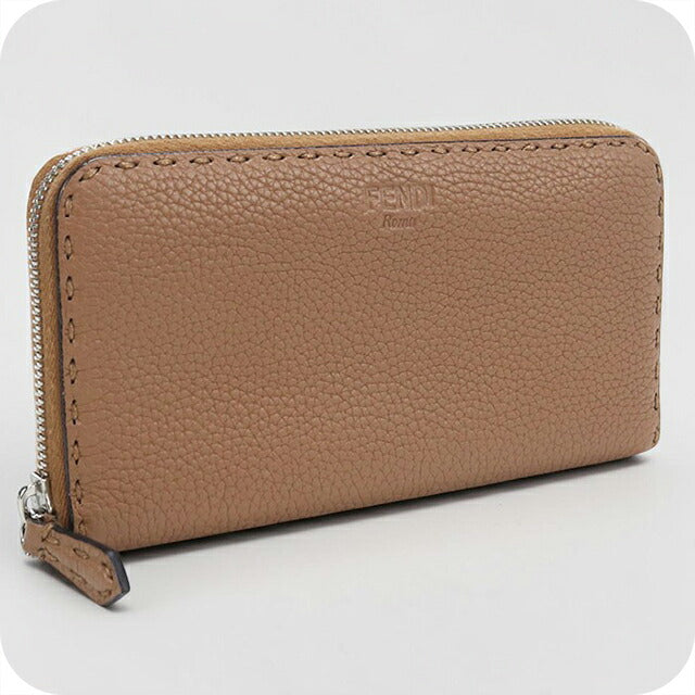 中古 フェンディ 長財布ラウンドファスナー レディース ブランド FENDI セレリア  8M0299 SFR ブラウン USDFE119433011