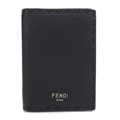 中古 フェンディ カードケース コンパクト メンズ ブランド FENDI セレリア  7M0349 AP3B ブラック USDFE119440011