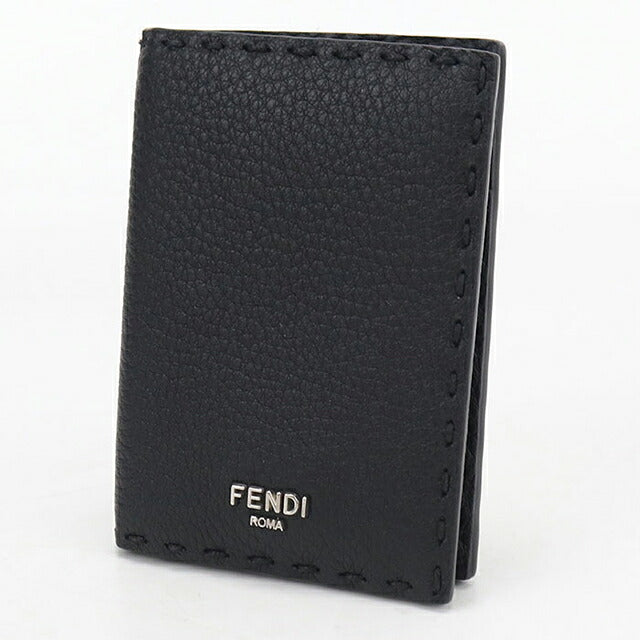 中古 フェンディ カードケース コンパクト メンズ ブランド FENDI セレリア  7M0349 AP3B ブラック USDFE119440011