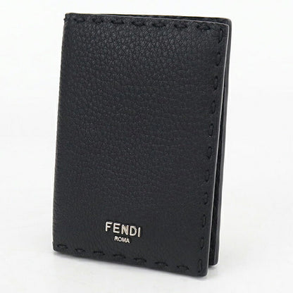 中古 フェンディ カードケース コンパクト メンズ ブランド FENDI セレリア  7M0349 AP3B ブラック USDFE119440011