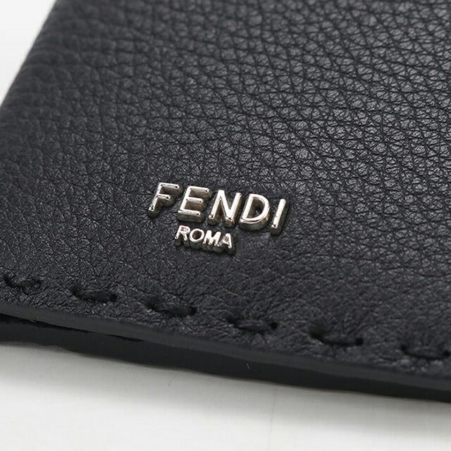 中古 フェンディ カードケース コンパクト メンズ ブランド FENDI セレリア  7M0349 AP3B ブラック USDFE119440011