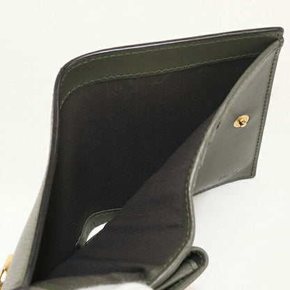 中古 フェンディ 二つ折り財布 二折財布 コンパクト レディース ブランド FENDI エフ イズ フェンディ スモール ウォレット 8M0387 カーキ USDFE119449011