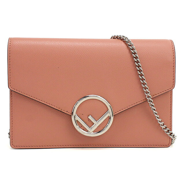 中古 フェンディ チェーンウォレット レディース ブランド FENDI エフ イズ フェンディ  8BS006 ピンク USDFE119456011