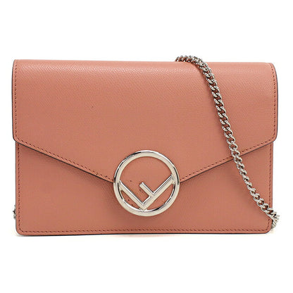 中古 フェンディ チェーンウォレット レディース ブランド FENDI エフ イズ フェンディ  8BS006 ピンク USDFE119456011