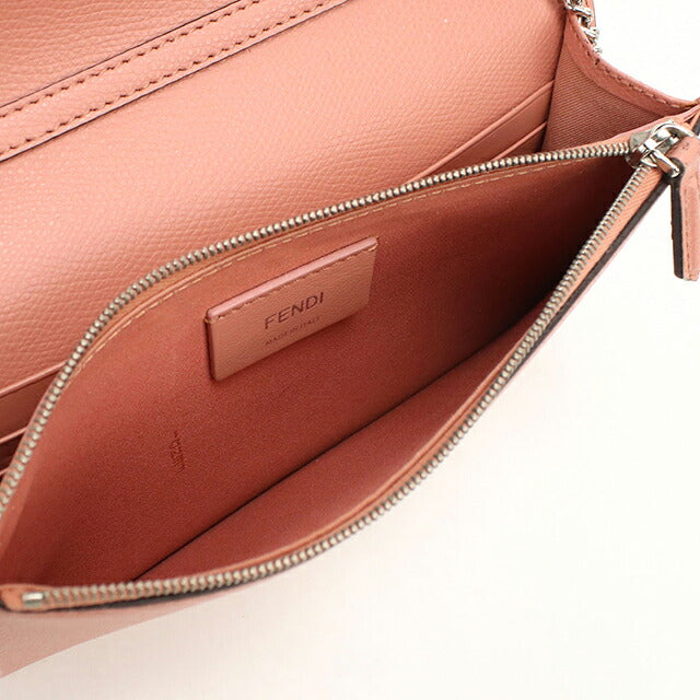 中古 フェンディ チェーンウォレット レディース ブランド FENDI エフ イズ フェンディ  8BS006 ピンク USDFE119456011