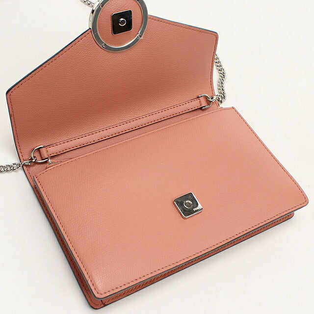 中古 フェンディ チェーンウォレット レディース ブランド FENDI エフ イズ フェンディ  8BS006 ピンク USDFE119456011