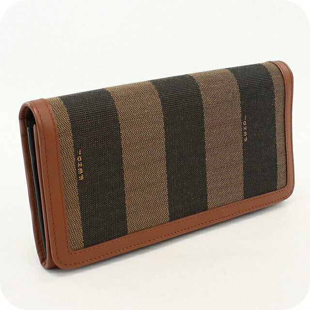 中古 フェンディ 長財布二折 レディース ブランド FENDI ペカン  8M0298 ブラウン USDFE120528011