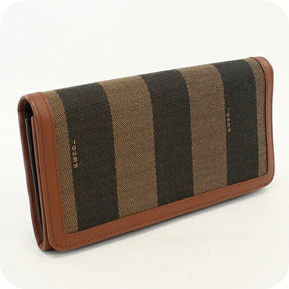 中古 フェンディ 長財布二折 レディース ブランド FENDI ペカン  8M0298 ブラウン USDFE120528011