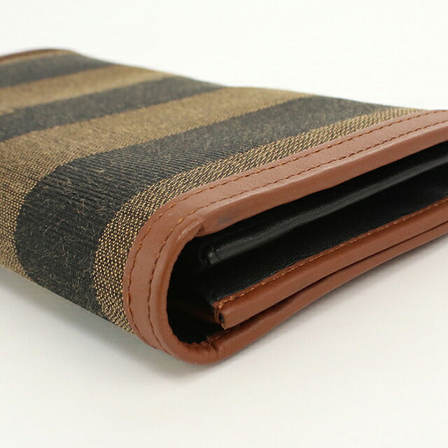 中古 フェンディ 長財布二折 レディース ブランド FENDI ペカン  8M0298 ブラウン USDFE120528011