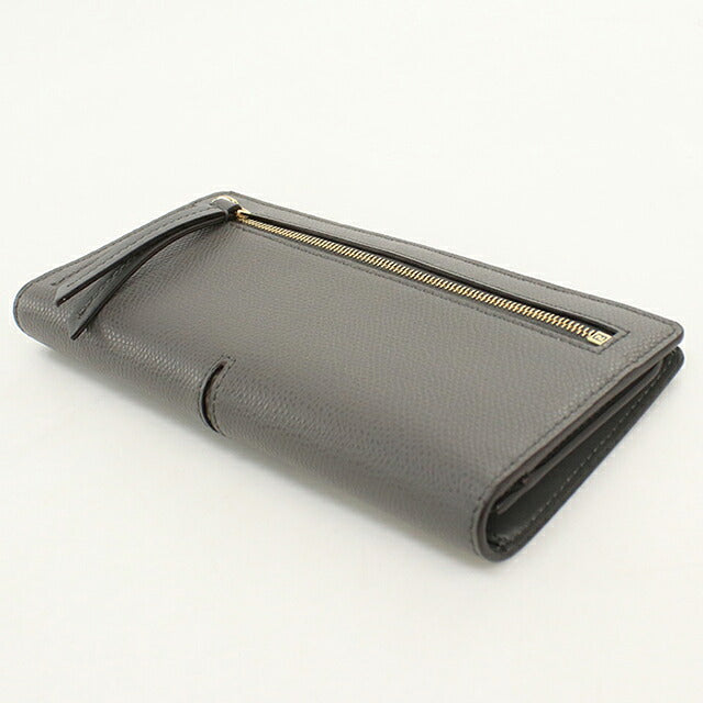 中古 フェンディ 長財布二折 レディース ブランド FENDI オーロック コンチネンタルウォレット レザー 8M0470 グレー USDFE120627011