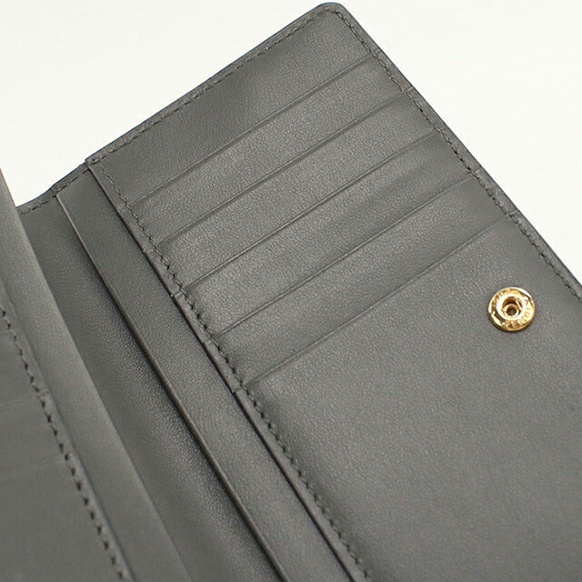 中古 フェンディ 長財布二折 レディース ブランド FENDI オーロック コンチネンタルウォレット レザー 8M0470 グレー USDFE120627011