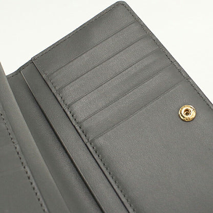 中古 フェンディ 長財布二折 レディース ブランド FENDI オーロック コンチネンタルウォレット レザー 8M0470 グレー USDFE120627011