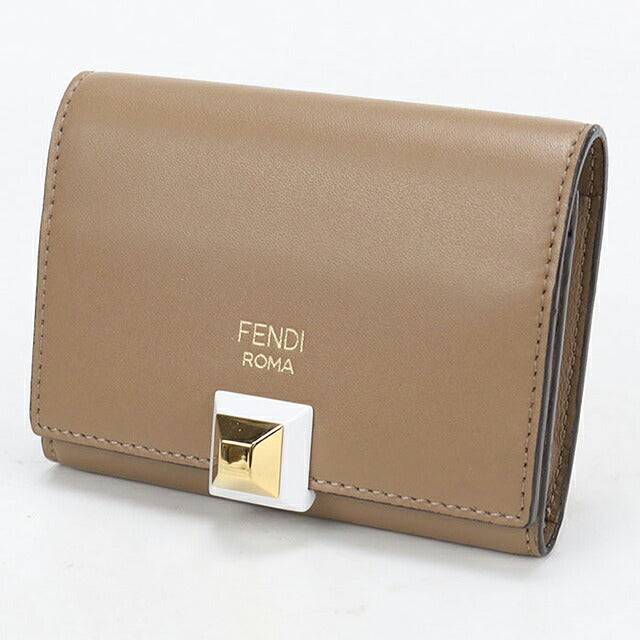 中古 フェンディ 名刺入れ レディース ブランド FENDI  カードケース 8M0217 ブラウン USDFE121235011