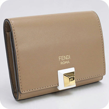 中古 フェンディ 名刺入れ レディース ブランド FENDI  カードケース 8M0217 ブラウン USDFE121235011