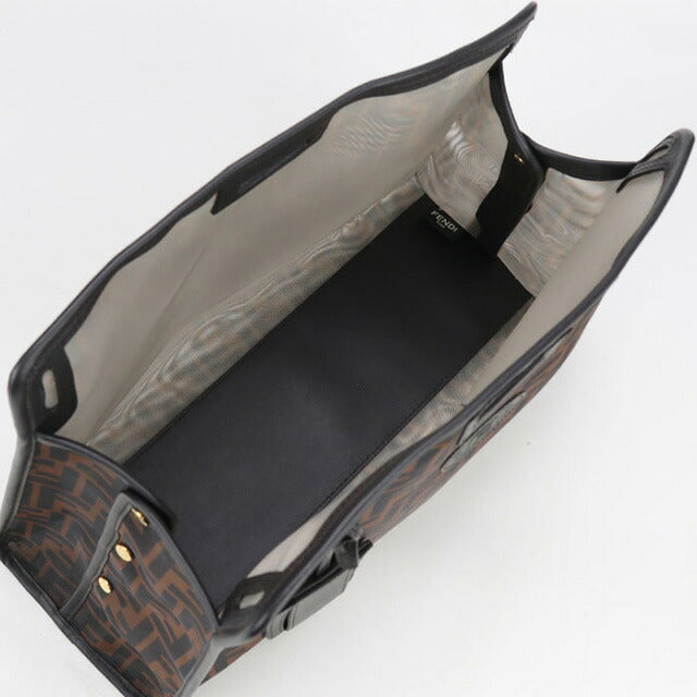 中古 フェンディ ハンドバッグ レディース ブランド FENDI ピーカブー ディフェンダー 7AR718 ブラウン バッグ USDFE88639011