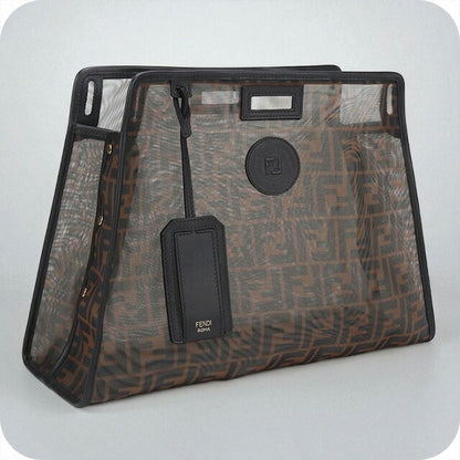 中古 フェンディ ハンドバッグ レディース ブランド FENDI ピーカブー ディフェンダー 7AR718 ブラウン バッグ USDFE88639011