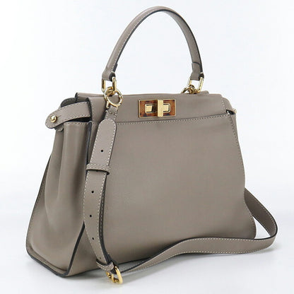 中古 フェンディ ハンドバッグ レディース ブランド FENDI ピーカブー 2WAY レザー 8BN290 3ZL F0E65 グレー バッグ USDFE91585011