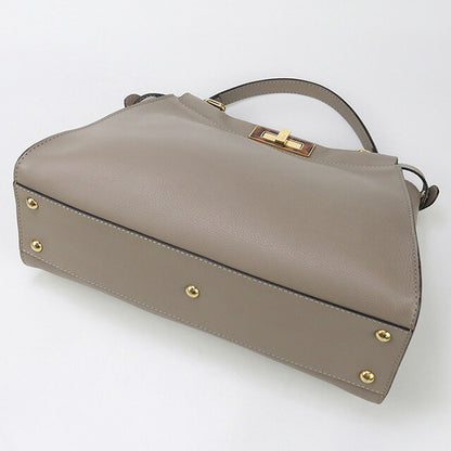 中古 フェンディ ハンドバッグ レディース ブランド FENDI ピーカブー 2WAY レザー 8BN290 3ZL F0E65 グレー バッグ USDFE91585011