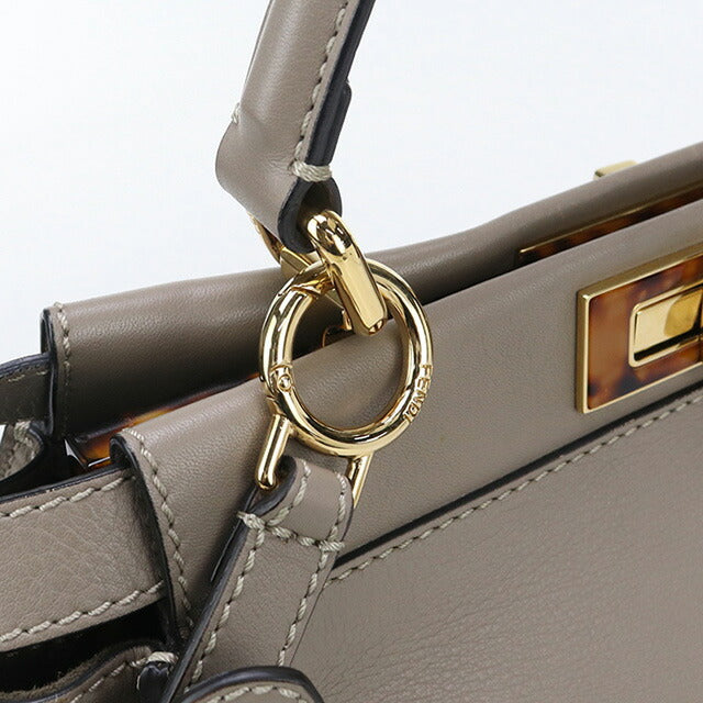 中古 フェンディ ハンドバッグ レディース ブランド FENDI ピーカブー 2WAY レザー 8BN290 3ZL F0E65 グレー バッグ USDFE91585011