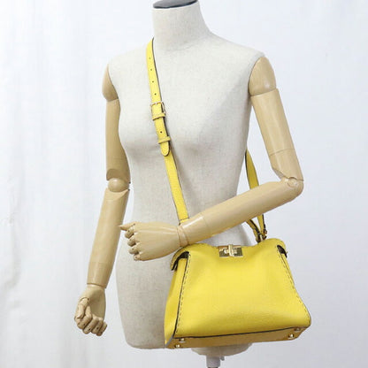 中古 フェンディ ハンドバッグ レディース ブランド FENDI 2WAYハンドバッグ レザー 8BN302 イエロー バッグ USDFE92000011