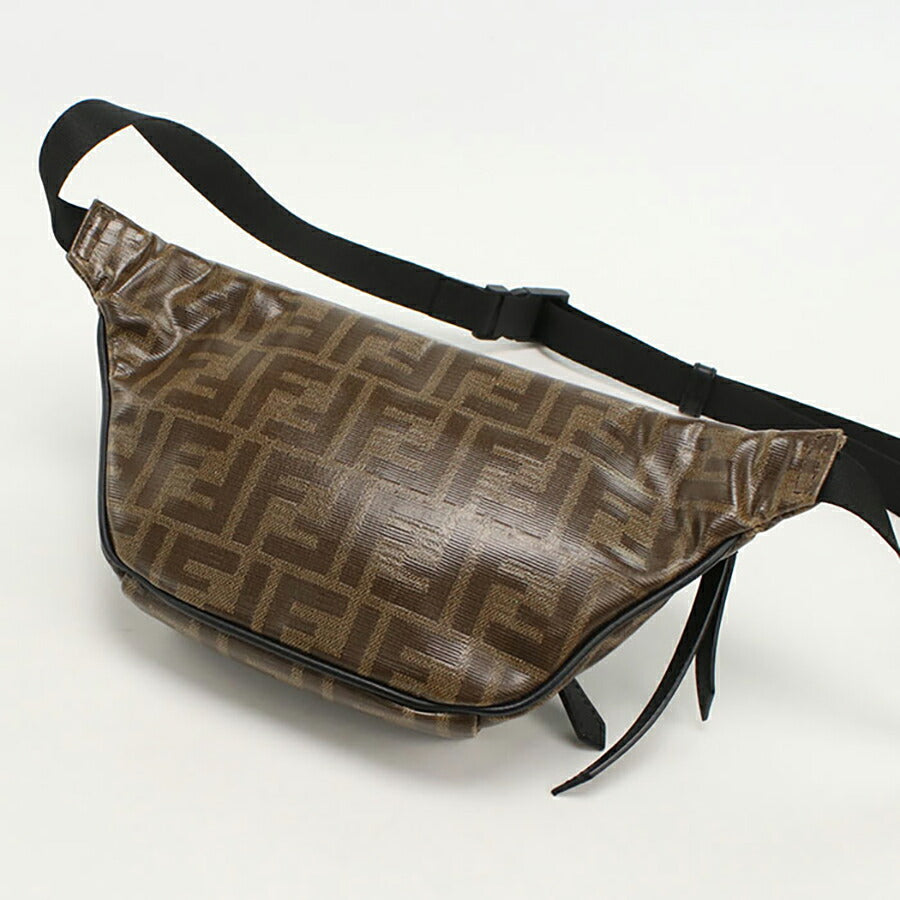 中古 フェンディ ボディバッグ ユニセックス ブランド FENDI ズッカ ベルトバッグ 7VA446 ブラウン バッグ USDFE93612011