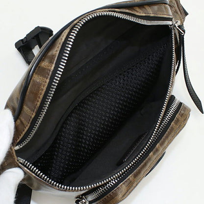 中古 フェンディ ボディバッグ ユニセックス ブランド FENDI ズッカ ベルトバッグ 7VA446 ブラウン バッグ USDFE93612011