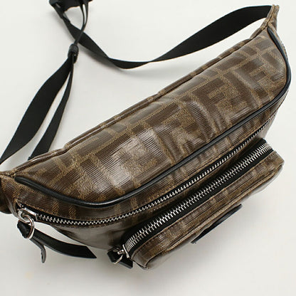 中古 フェンディ ボディバッグ ユニセックス ブランド FENDI ズッカ ベルトバッグ 7VA446 ブラウン バッグ USDFE93612011
