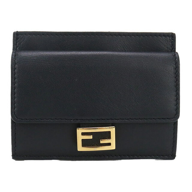 Used Fendi Card Case Ladies Brand FENDI Baguette FE95132 Black Wallet USDFE95132011