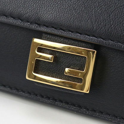 Used Fendi Card Case Ladies Brand FENDI Baguette FE95132 Black Wallet USDFE95132011