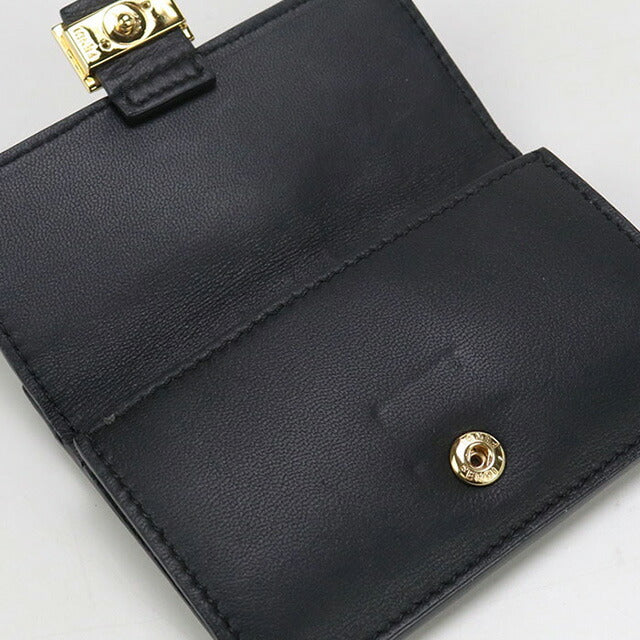Used Fendi Card Case Ladies Brand FENDI Baguette FE95132 Black Wallet USDFE95132011