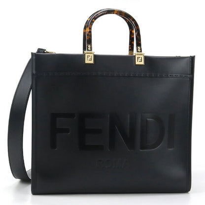 中古 フェンディ トートバッグ レディース ブランド FENDI サンシャイン ミディアム 8BH386 ブラック バッグ USDFE95395011