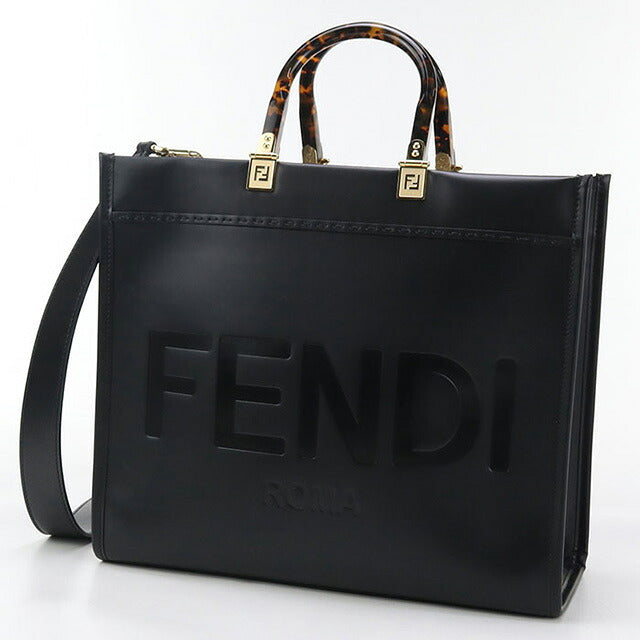 中古 フェンディ トートバッグ レディース ブランド FENDI サンシャイン ミディアム 8BH386 ブラック バッグ USDFE95395011